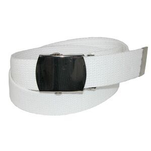 CTM Big & Tall Cotton Adjustable Belt with Nickel Buckle